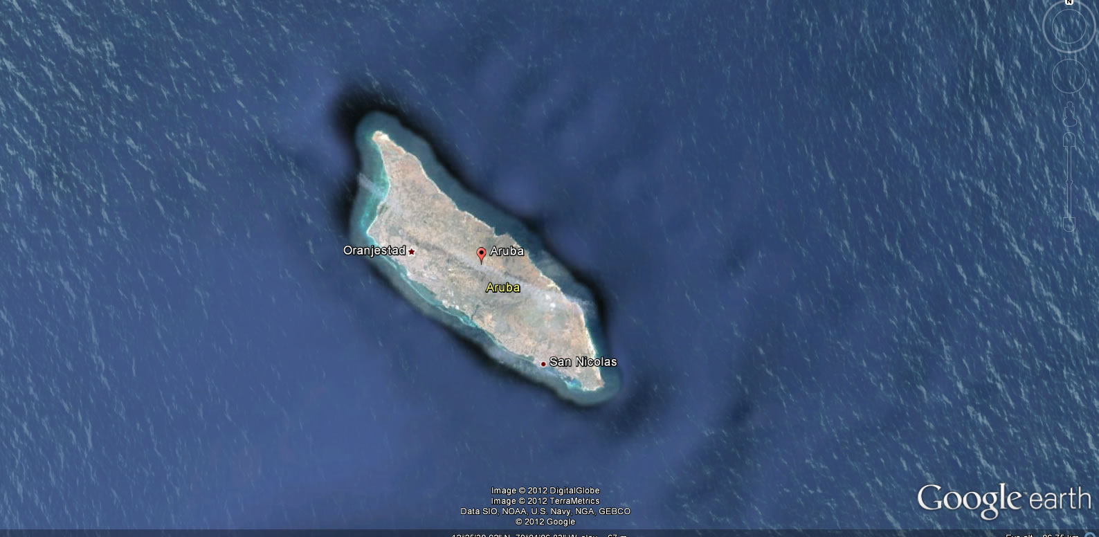 Aruba terre carte